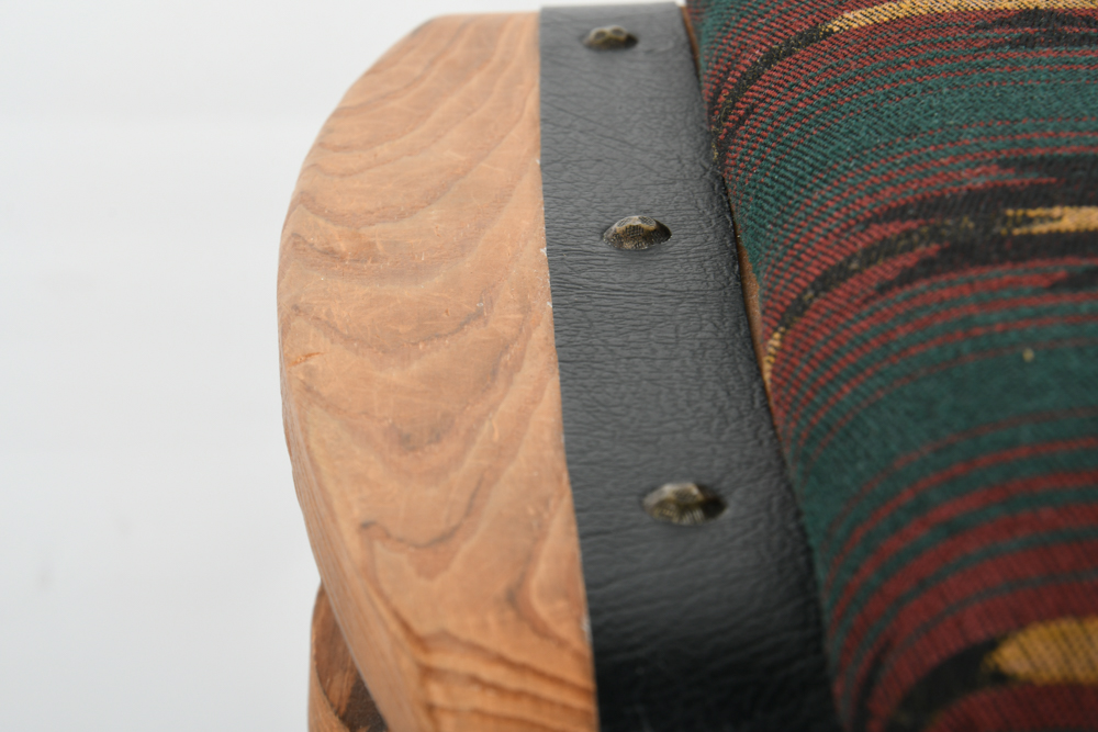 Oak Half Barrel Storage Foot Stool