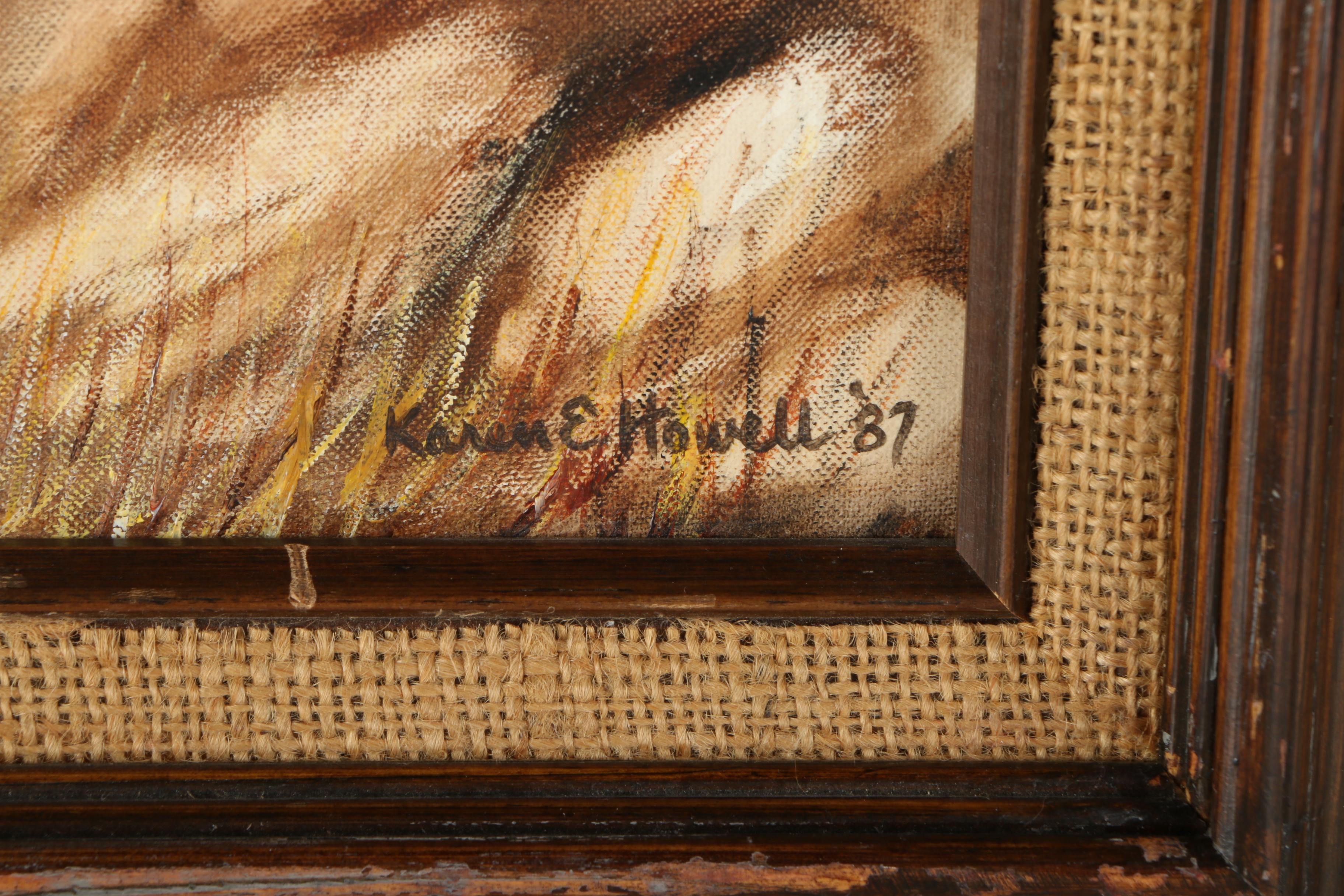 Fox Themed Art Including Oil on Canvas and Offset Lithograph