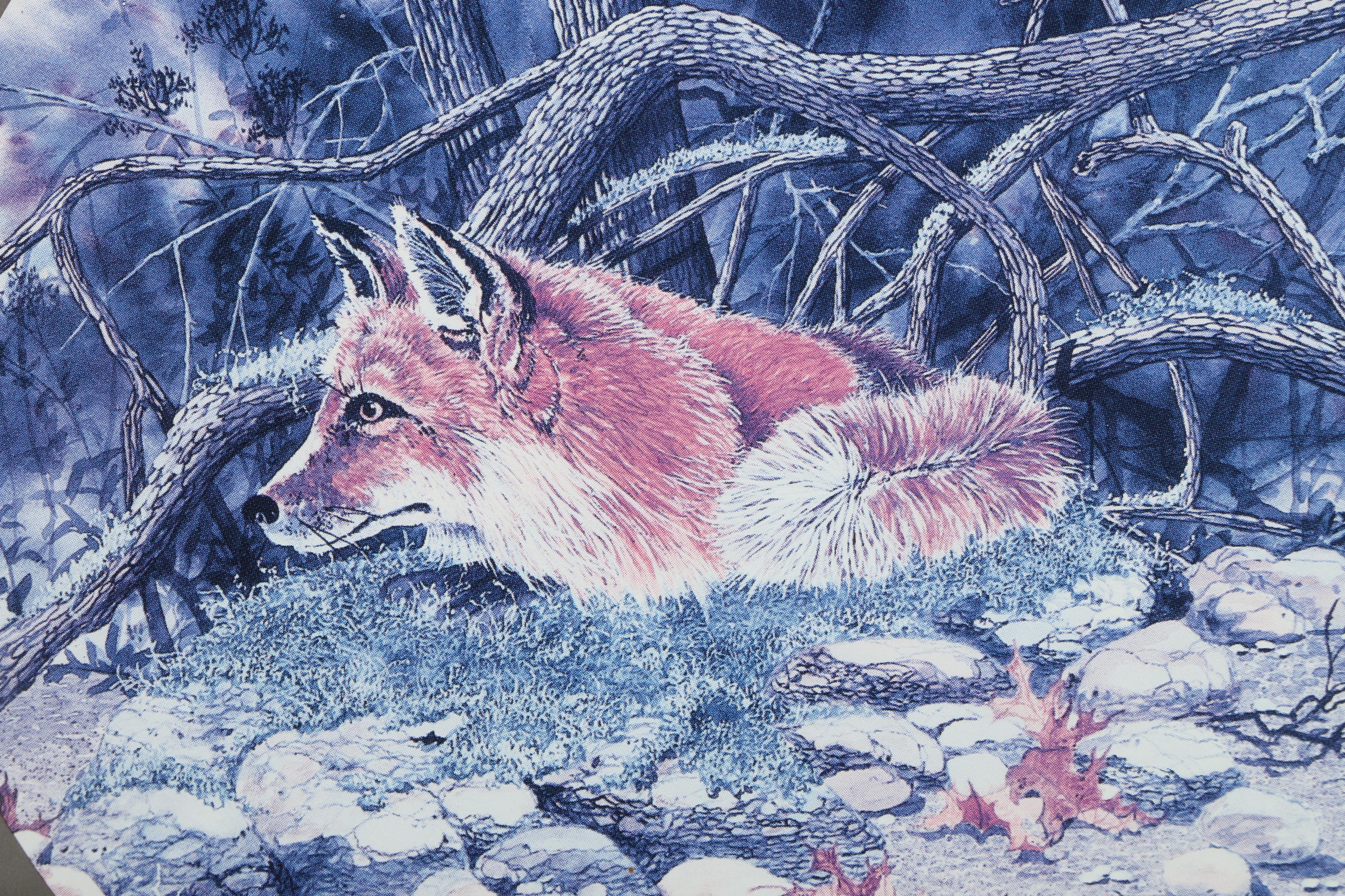 Fox Themed Art Including Oil on Canvas and Offset Lithograph