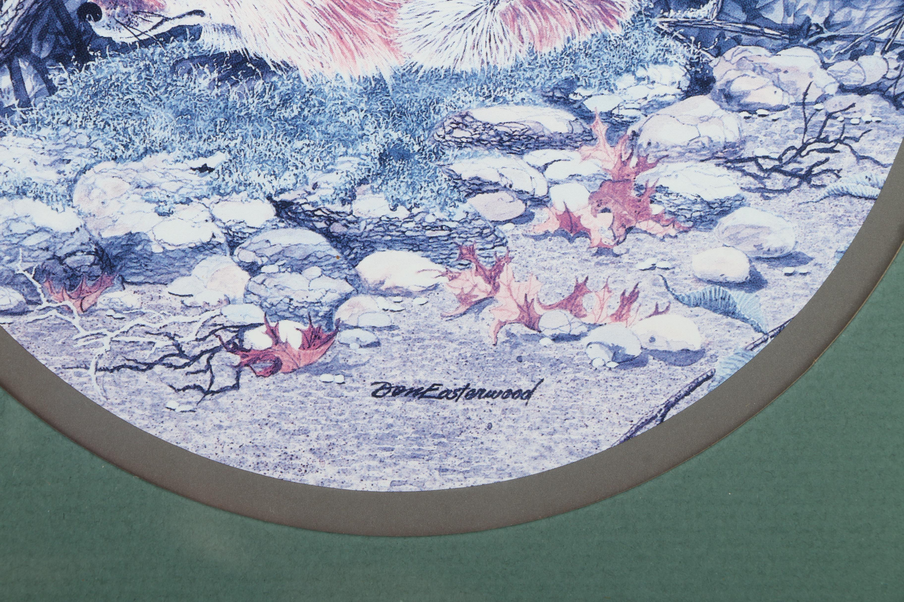 Fox Themed Art Including Oil on Canvas and Offset Lithograph