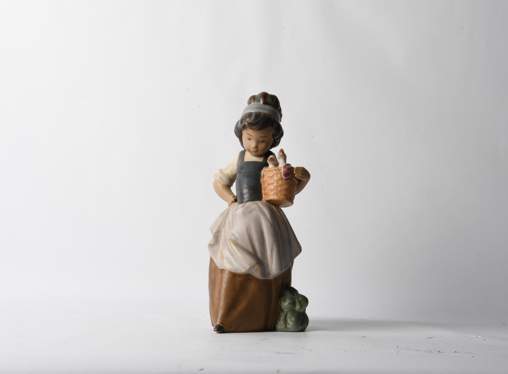 Lladró "Girl with a Basket of Ducks" Figurine