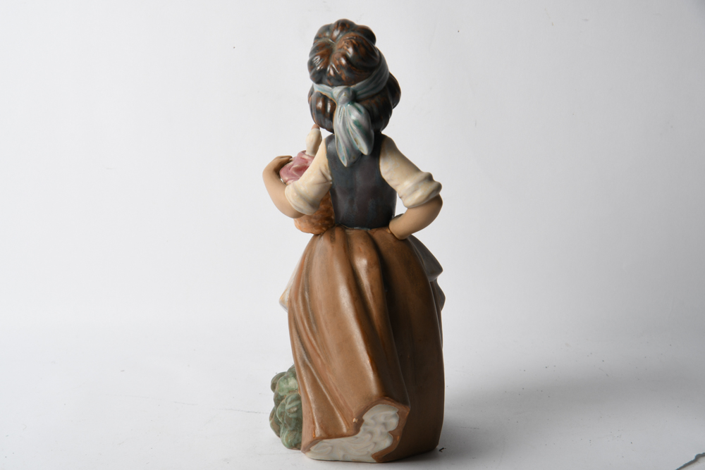 Lladró "Girl with a Basket of Ducks" Figurine