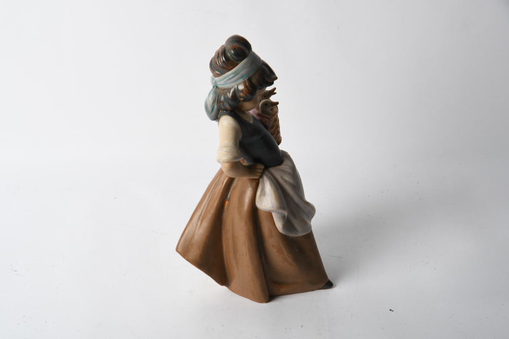 Lladró "Girl with a Basket of Ducks" Figurine