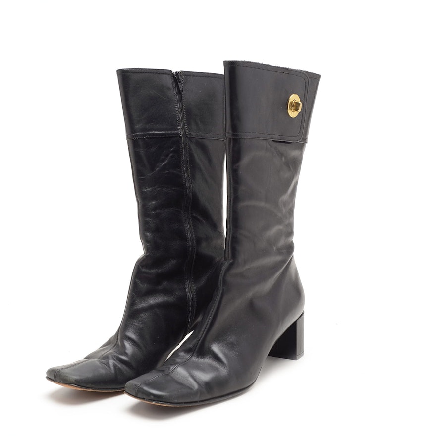 Coach High Heeled Turnlock Boots