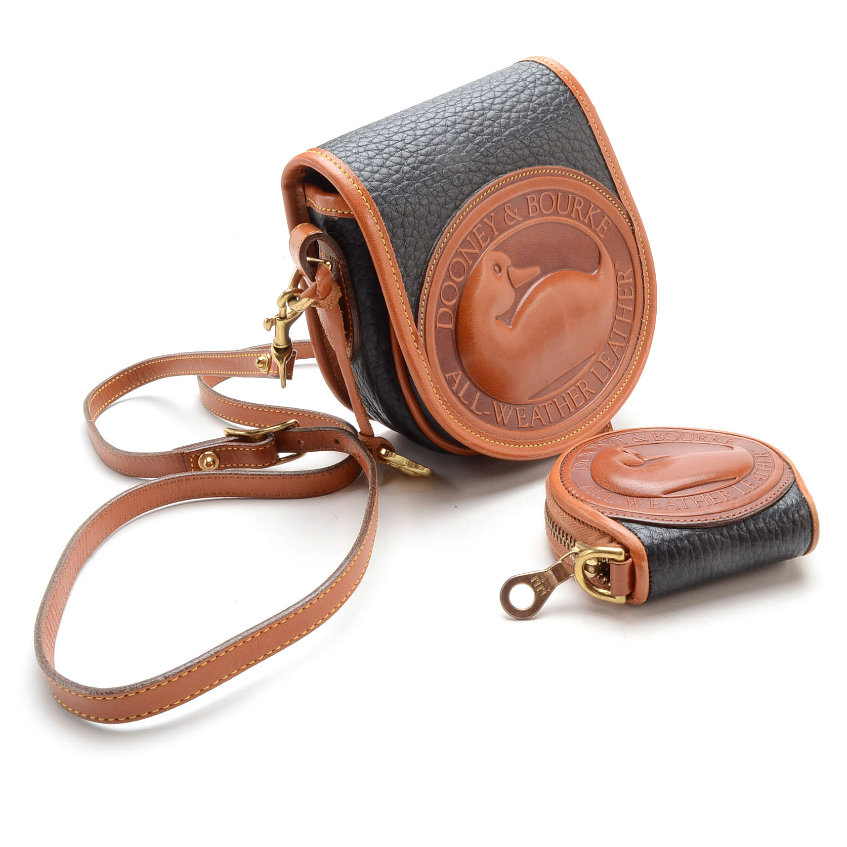 Vintage Dooney & Bourke Small Duck Crossbody Bag and Coin Purse