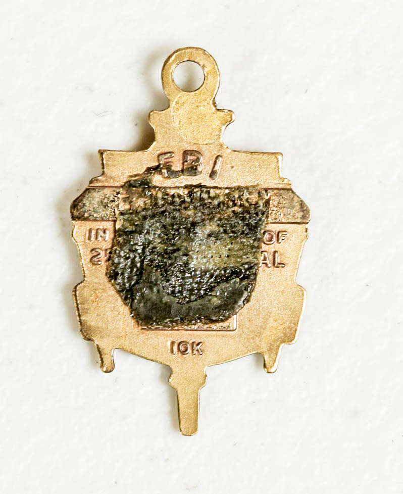 Framed 1972 Letter from Acting FBI Director and 25th Anniversary 10K Service Award Key