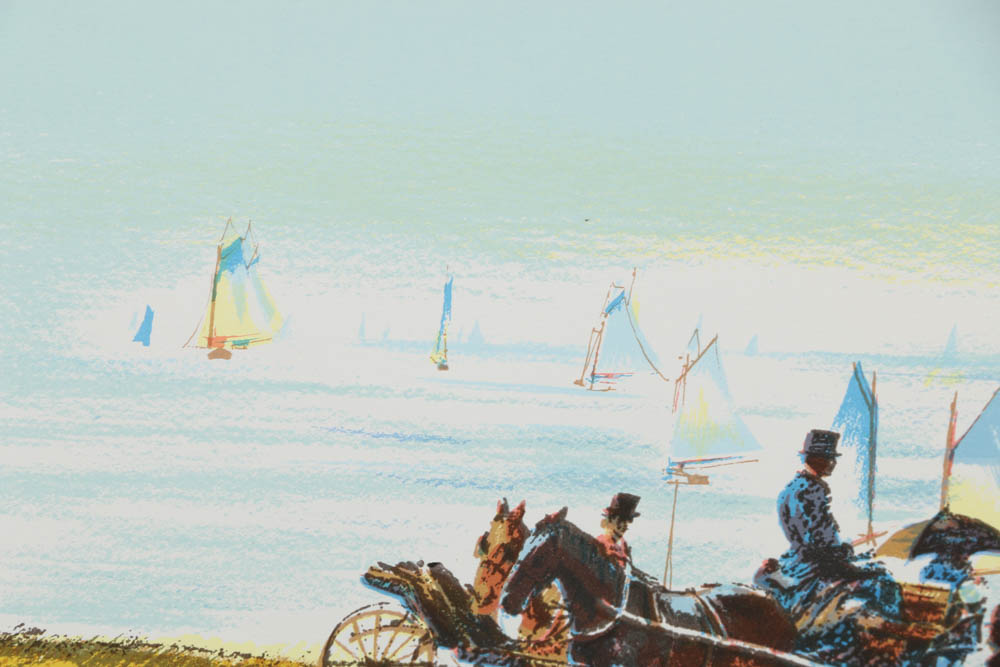 Pair of William Nelson Limited Edition Lithographs on Paper "Sunday by the Lake" and "Plenty of Advice"