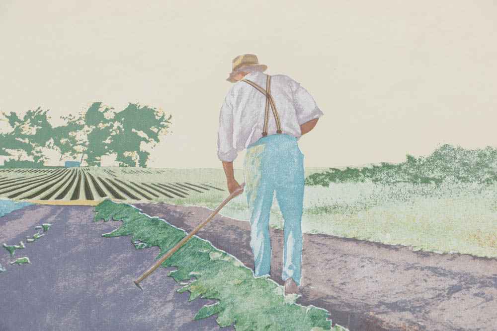 Pair of William Nelson Limited Edition Lithographs on Paper "Sunday by the Lake" and "Plenty of Advice"