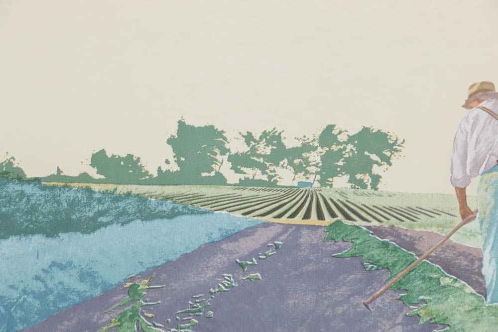 Pair of William Nelson Limited Edition Lithographs on Paper "Sunday by the Lake" and "Plenty of Advice"