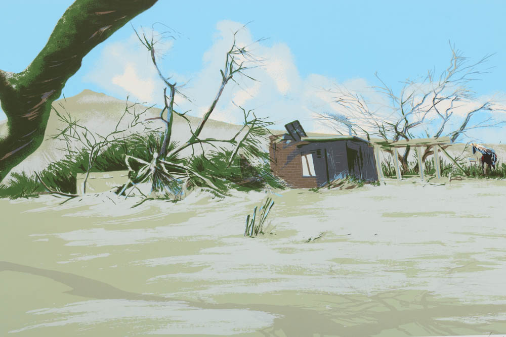 Pair of William Nelson Signed Limited Edition Lithographs "Philippine Fisherman" and "Bandit's Hideout"