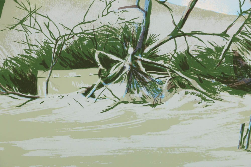 Pair of William Nelson Signed Limited Edition Lithographs "Philippine Fisherman" and "Bandit's Hideout"