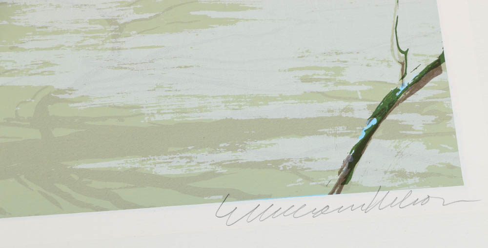 Pair of William Nelson Signed Limited Edition Lithographs "Philippine Fisherman" and "Bandit's Hideout"