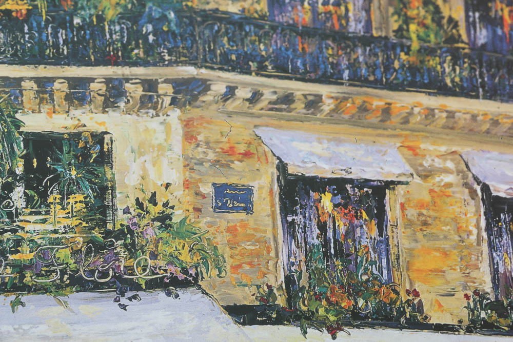 Duaív Artist's Proof Offset Lithograph on Paper "Café de Flore"