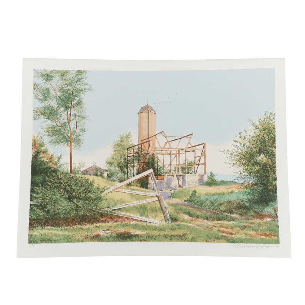 William Nelson Limited Edition Serigraph on Paper "Flight From A Tower Nest"