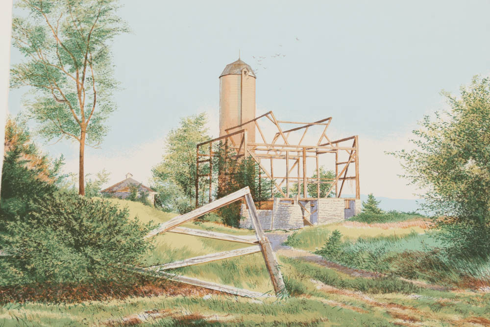 William Nelson Limited Edition Serigraph on Paper "Flight From A Tower Nest"