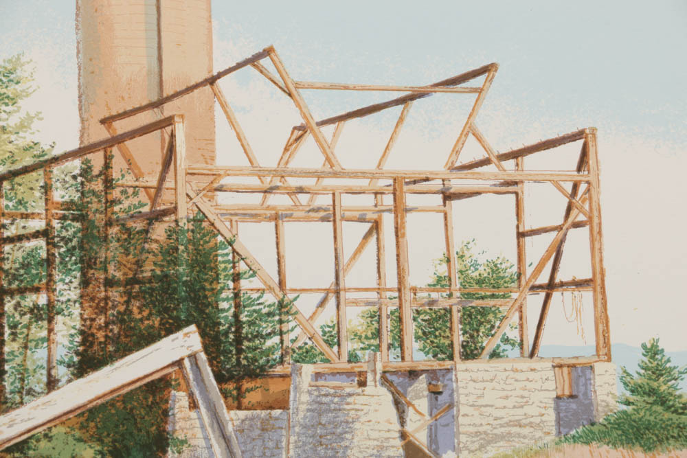 William Nelson Limited Edition Serigraph on Paper "Flight From A Tower Nest"