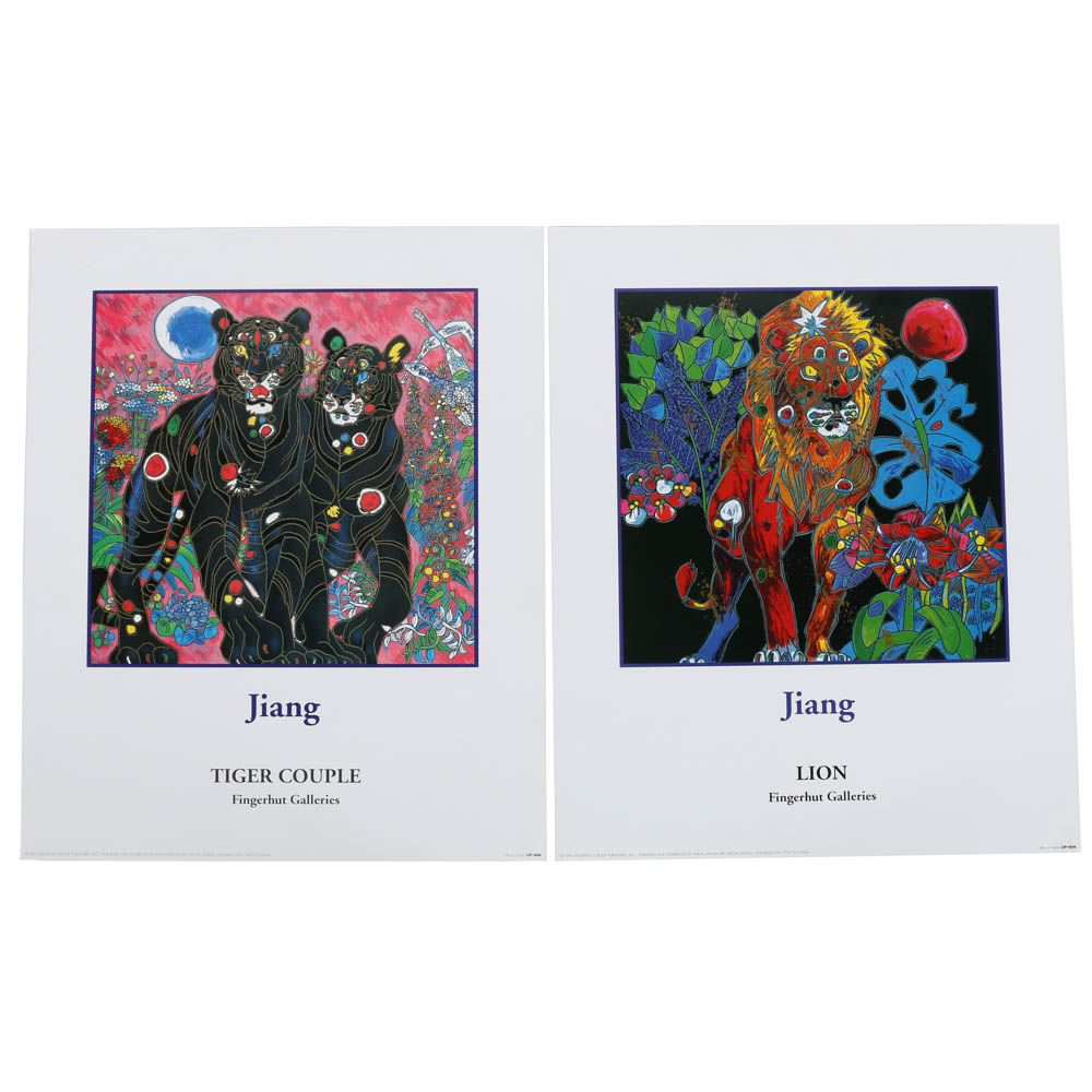 After Jiang Tie Feng Pair of Offset Lithograph Posters on Paper