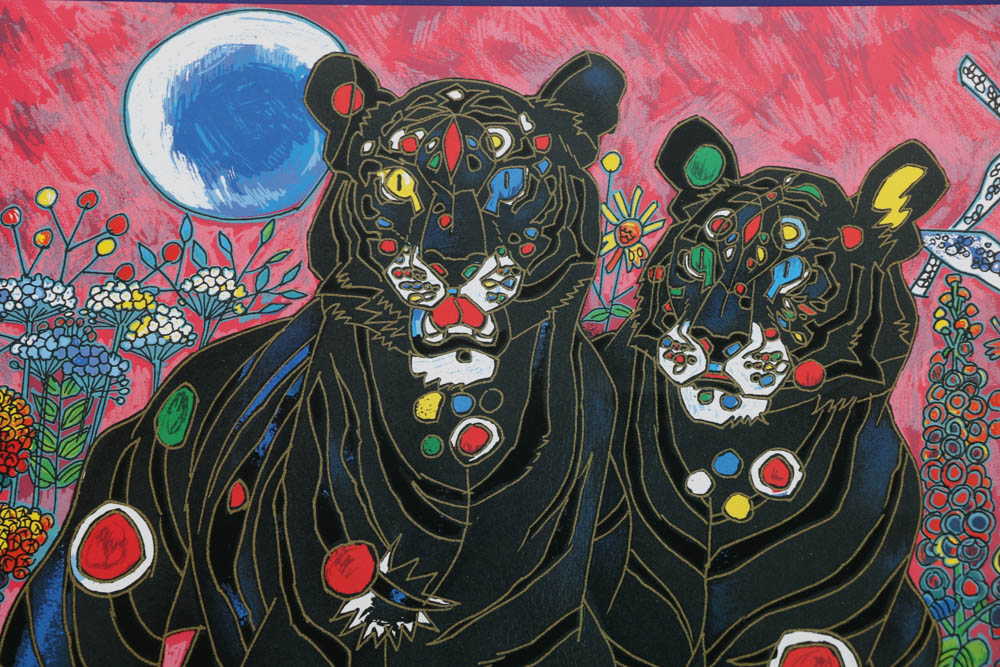 After Jiang Tie Feng Pair of Offset Lithograph Posters on Paper