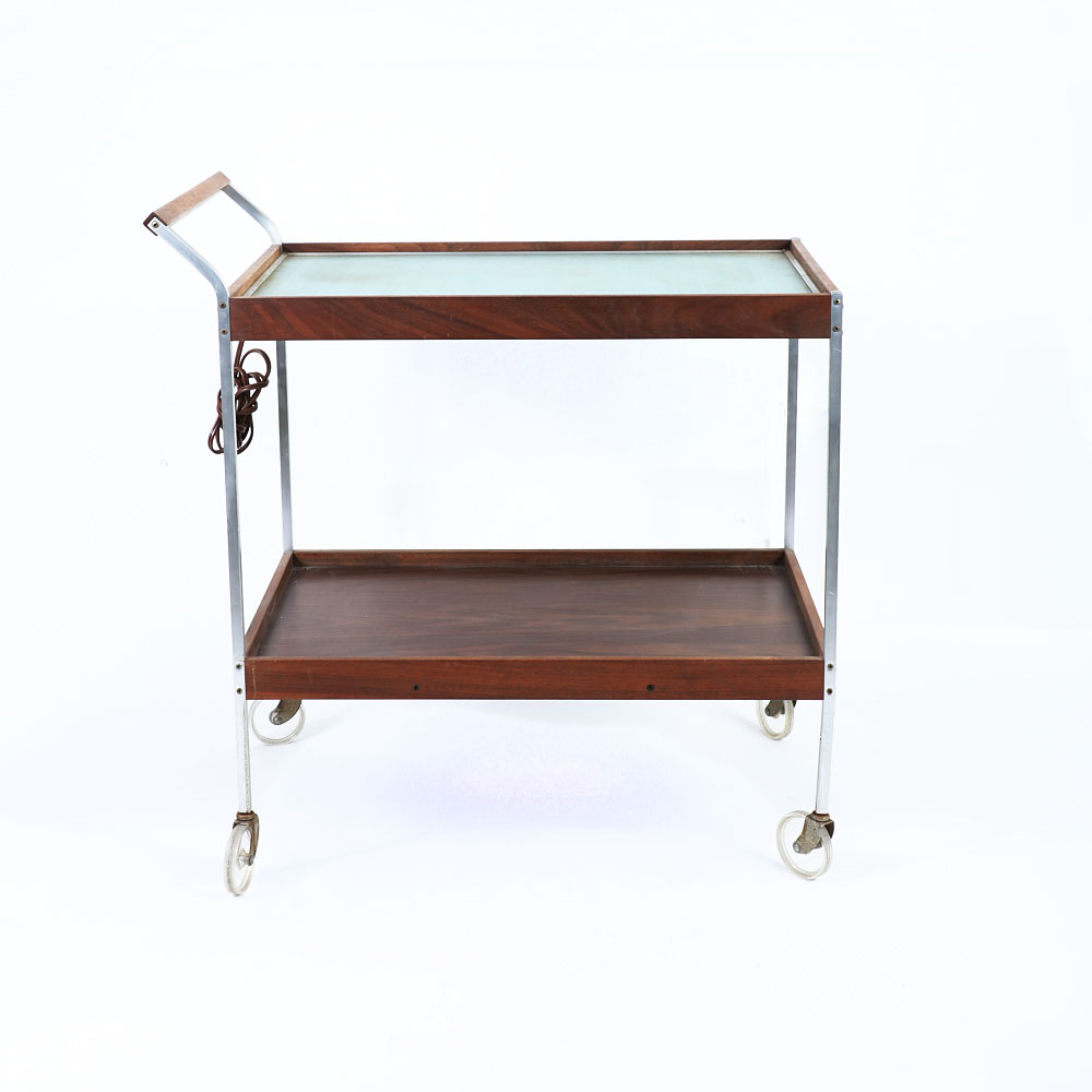 Vintage Mid-Century Salton Hotray Serving Cart and Tray