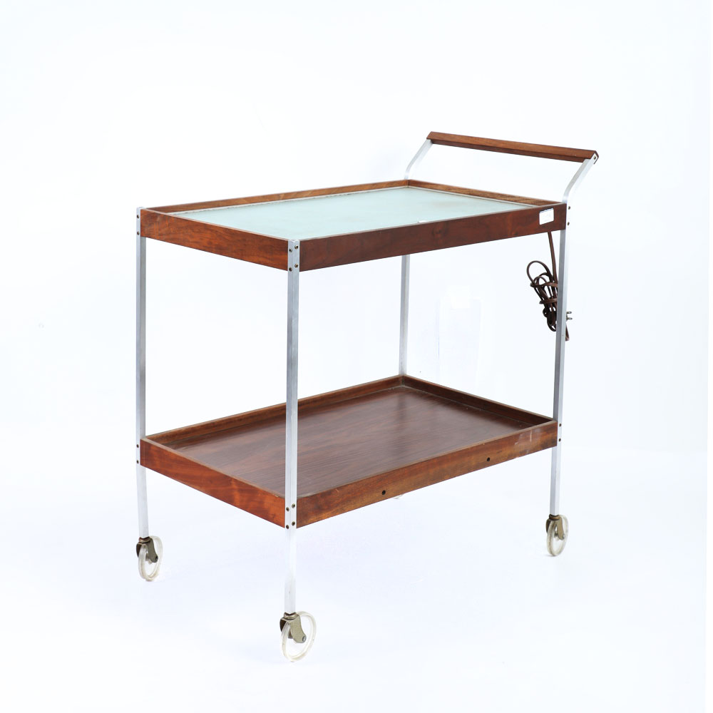 Vintage Mid-Century Salton Hotray Serving Cart and Tray