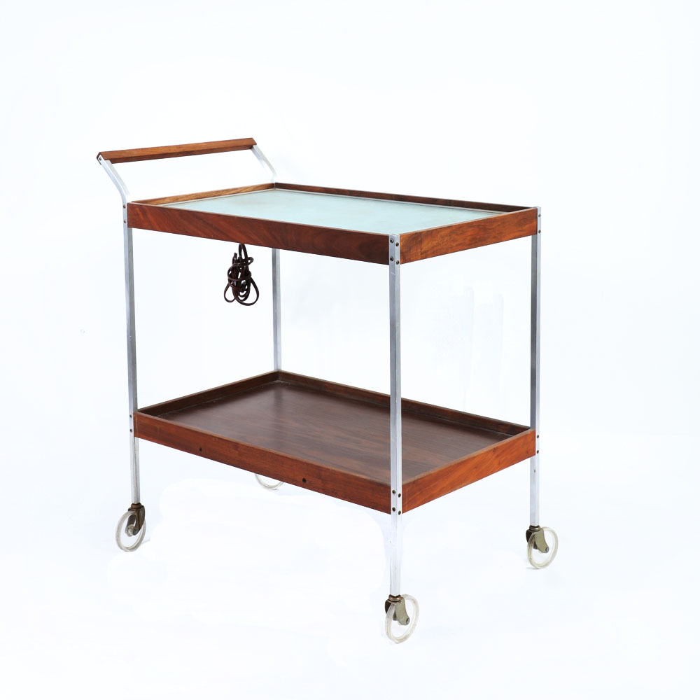 Vintage Mid-Century Salton Hotray Serving Cart and Tray