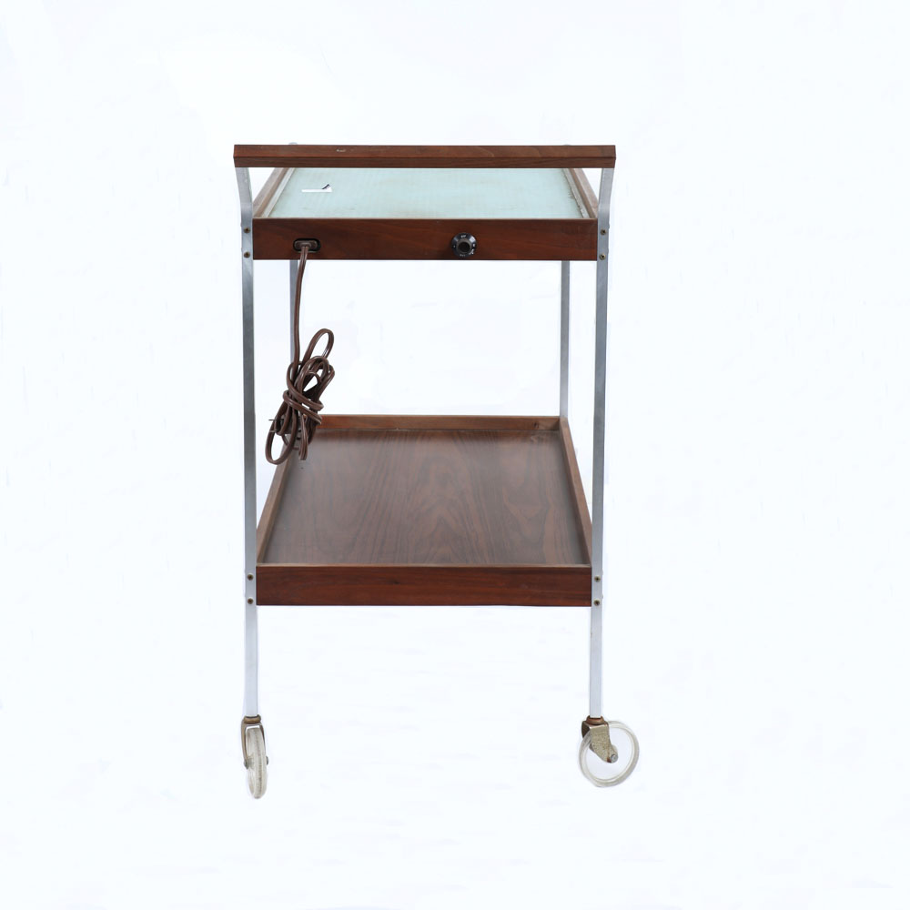 Vintage Mid-Century Salton Hotray Serving Cart and Tray