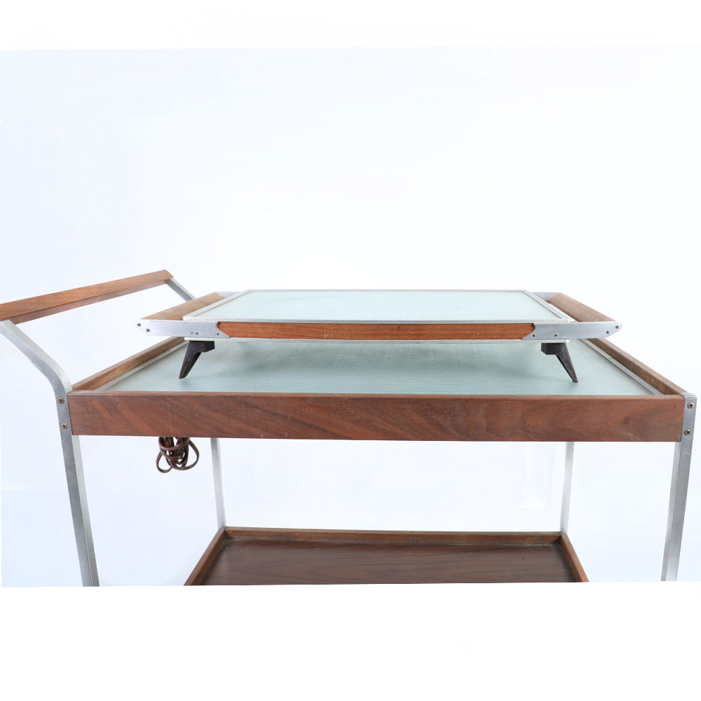Vintage Mid-Century Salton Hotray Serving Cart and Tray