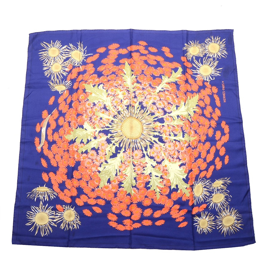 Hermès "Fleurs et Carlines" Scarf