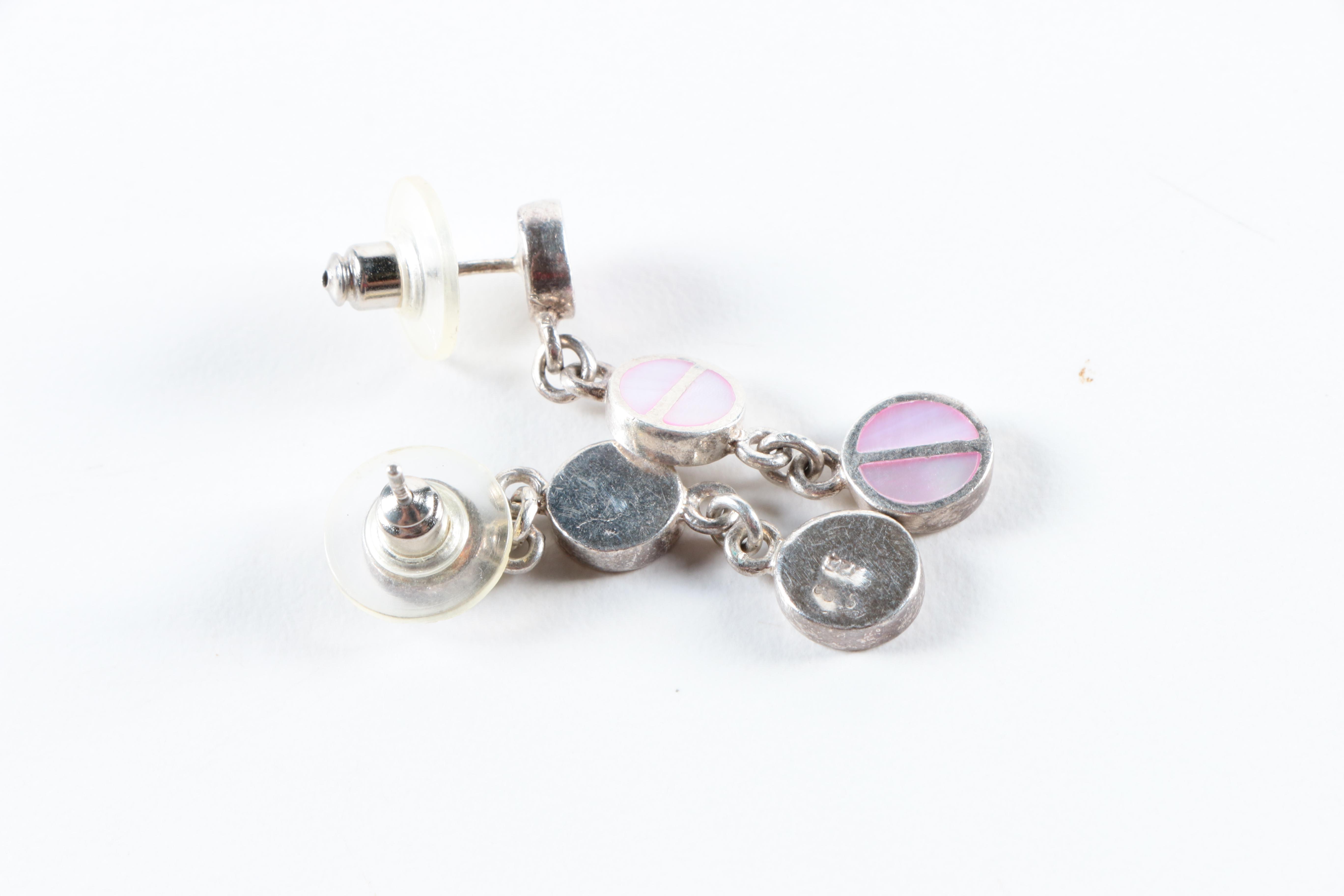 Sterling Silver and Gemstone Jewelry Including Pieces With Abalone