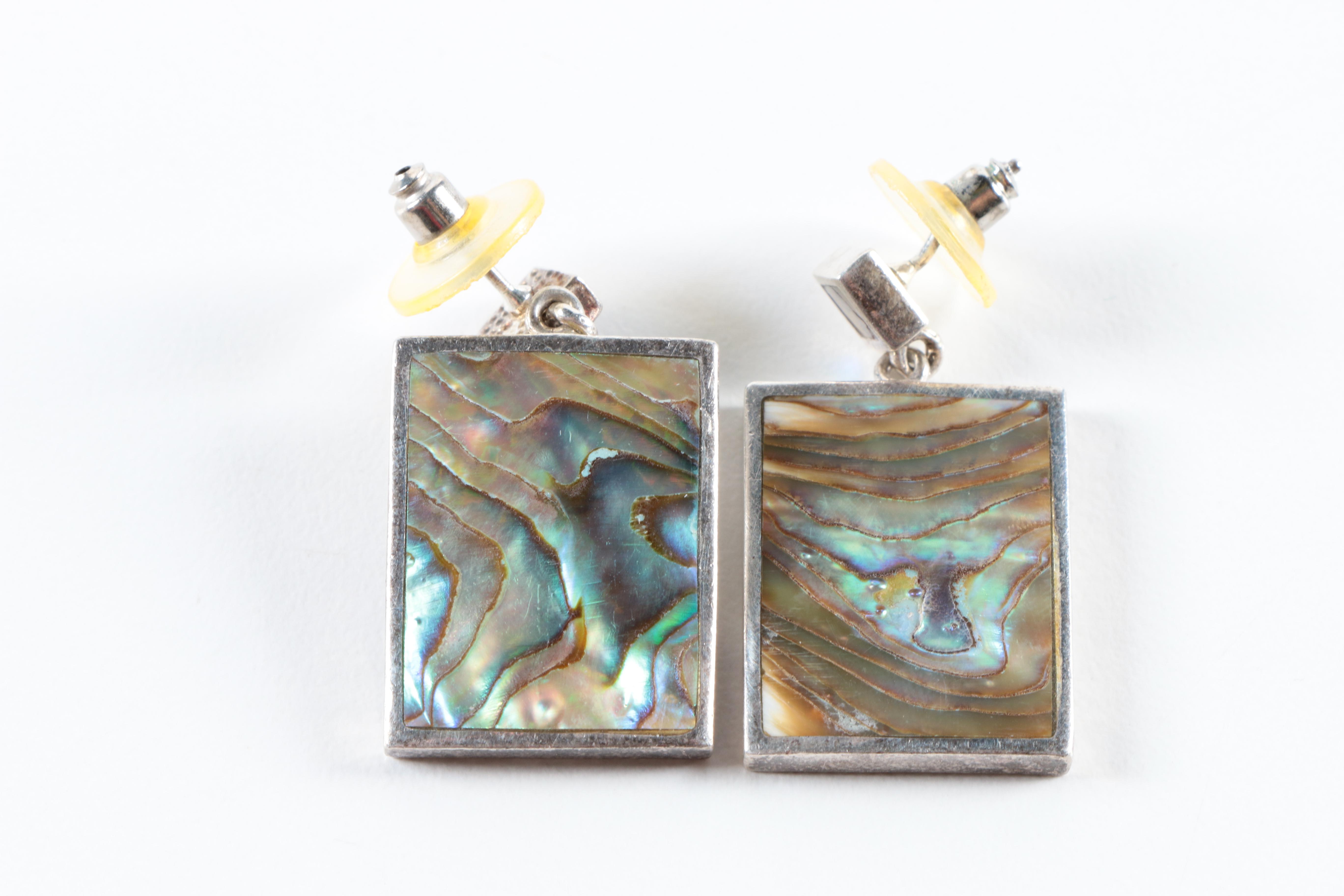 Sterling Silver and Gemstone Jewelry Including Pieces With Abalone