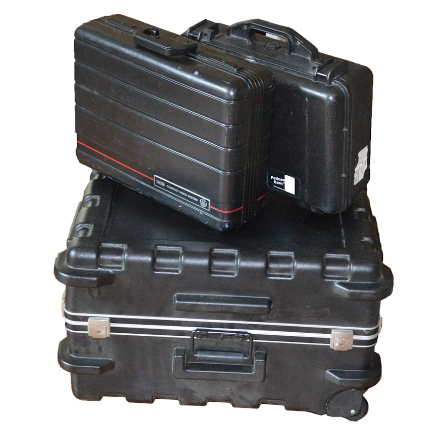 Black Pelican Case With Additional Cases