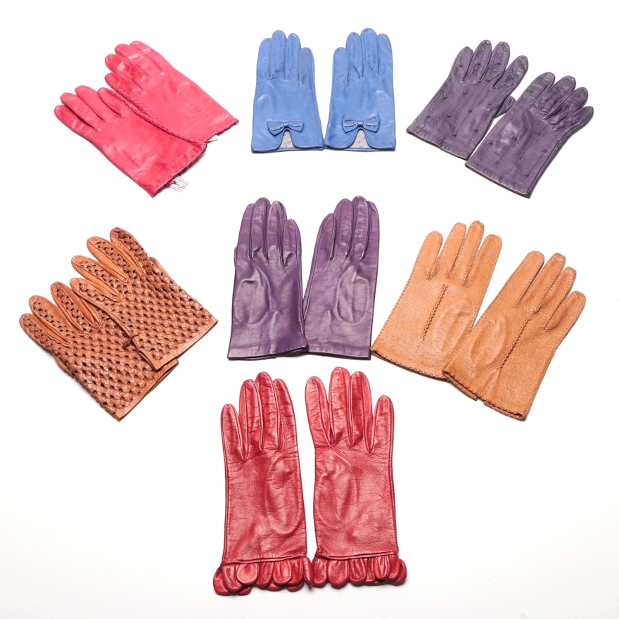 Leather Gloves Including Saks Fifth avenue