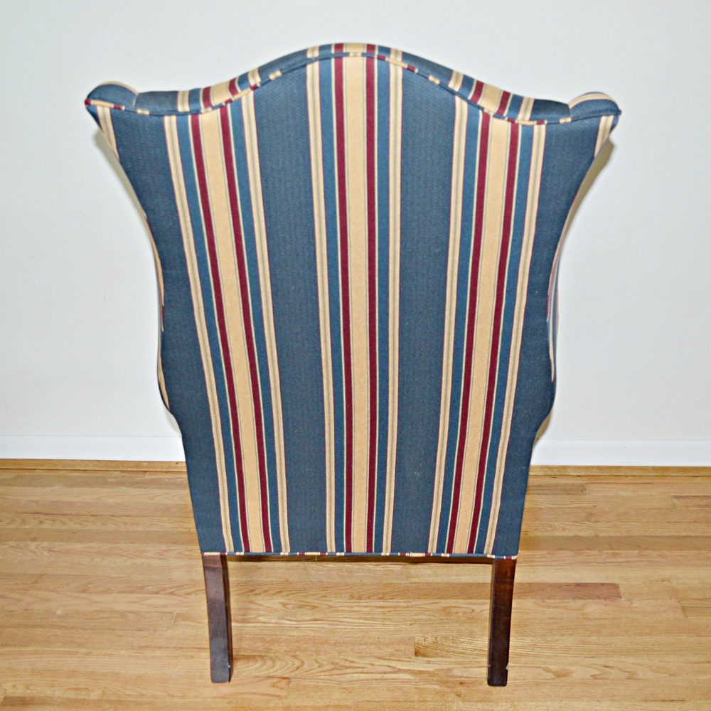 Striped Wingback Chair by Pennsylvania House