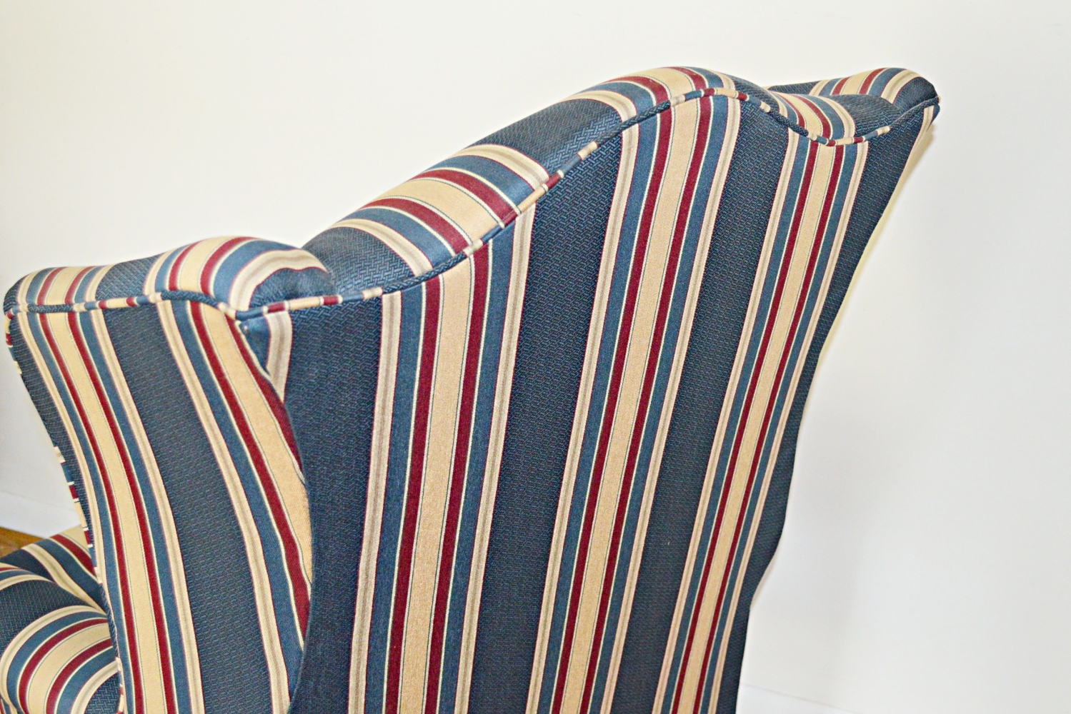 Striped Wingback Chair by Pennsylvania House