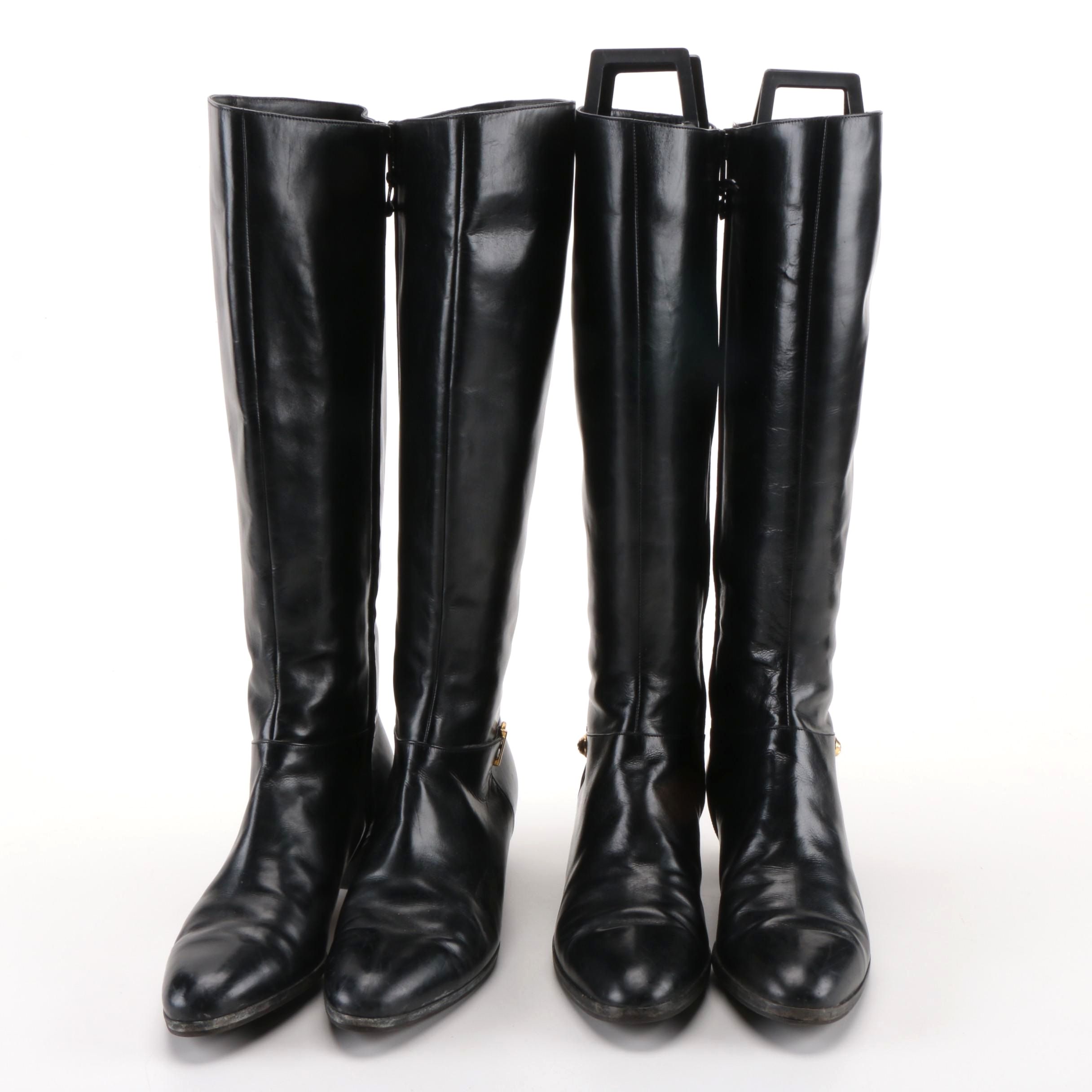 Salvatore Ferragamo Black Leather Boots