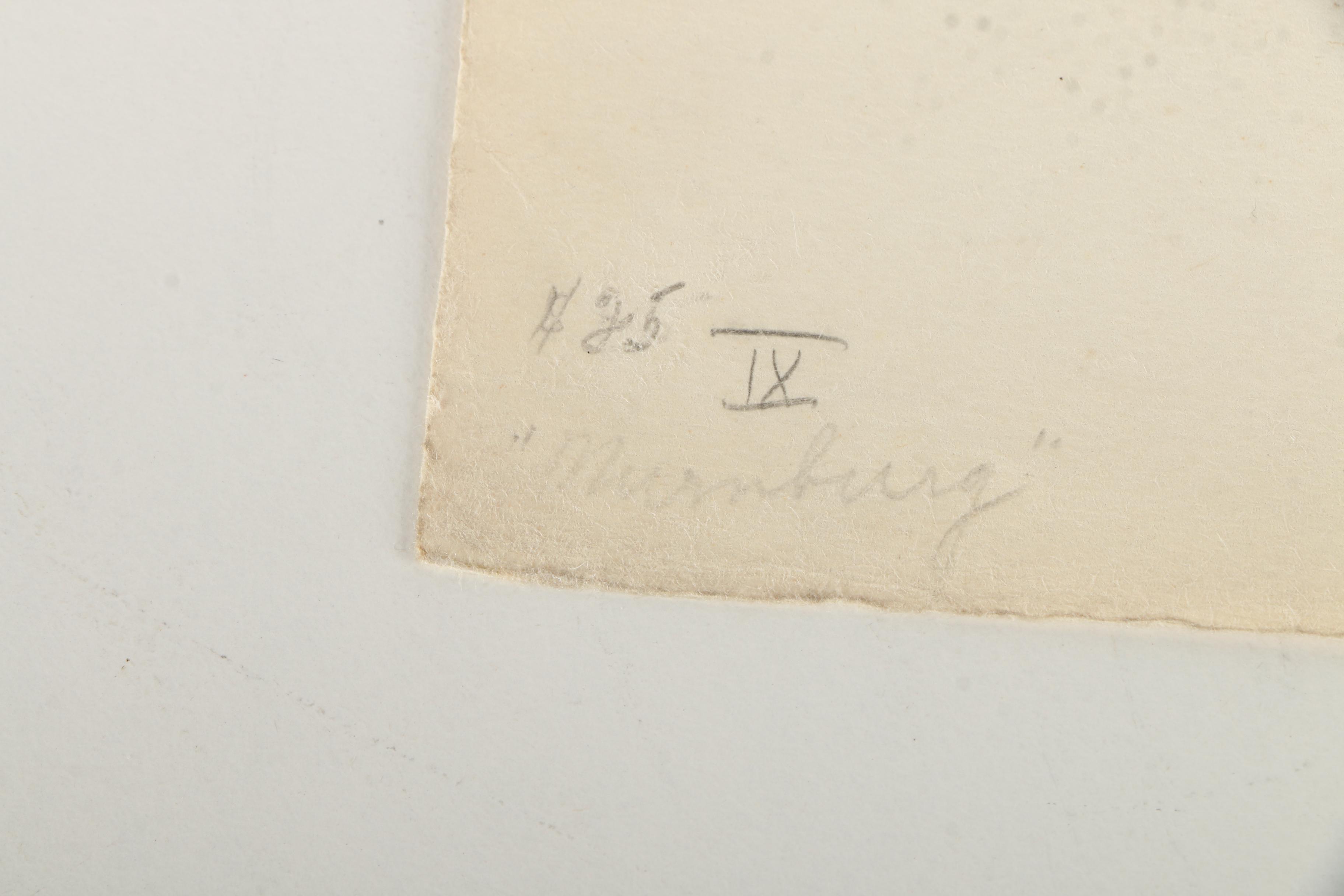 Emily B. Waite Drypoint Etching on Paper "Nurnburg"