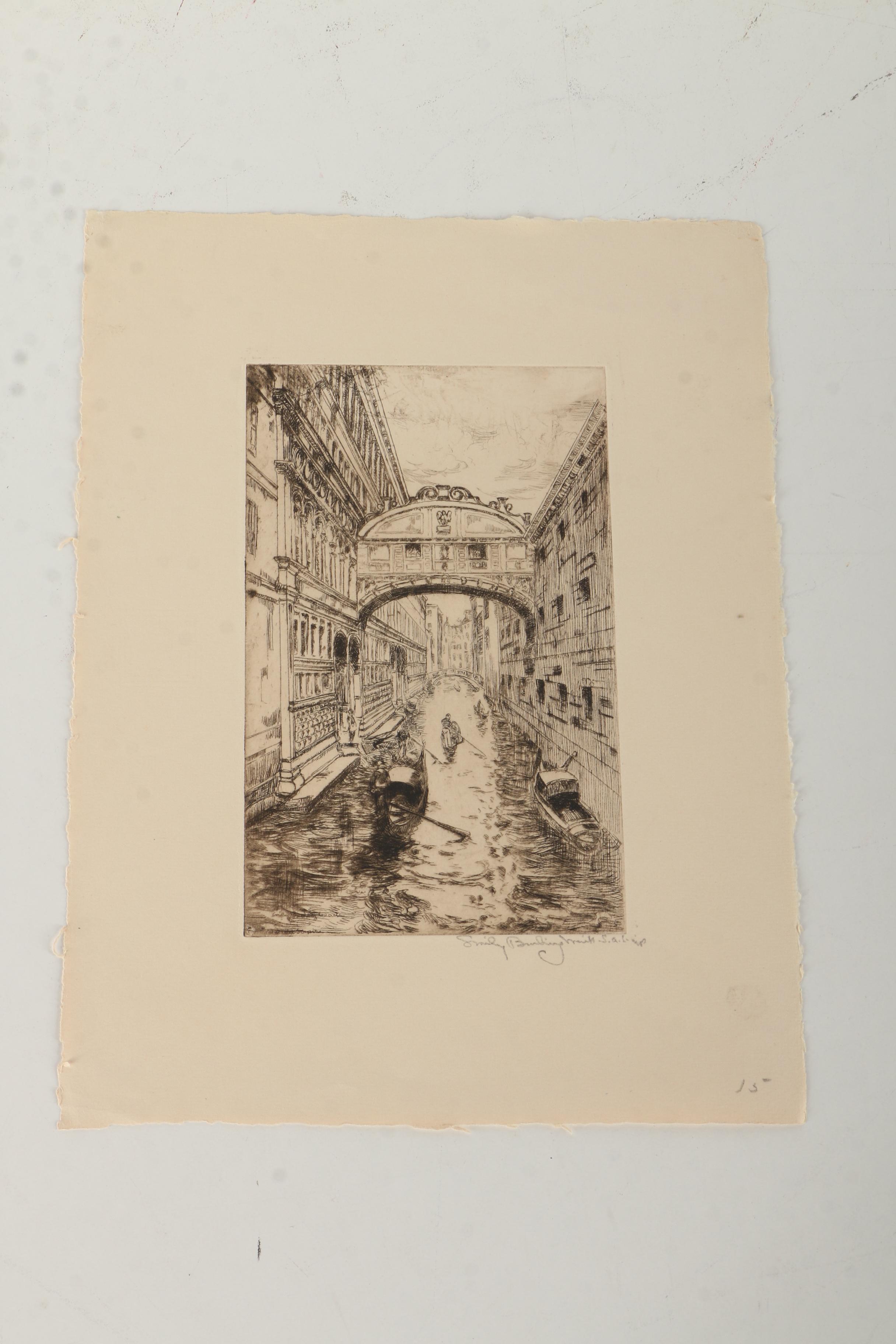 Emily B. Waite Etchings of European Cities