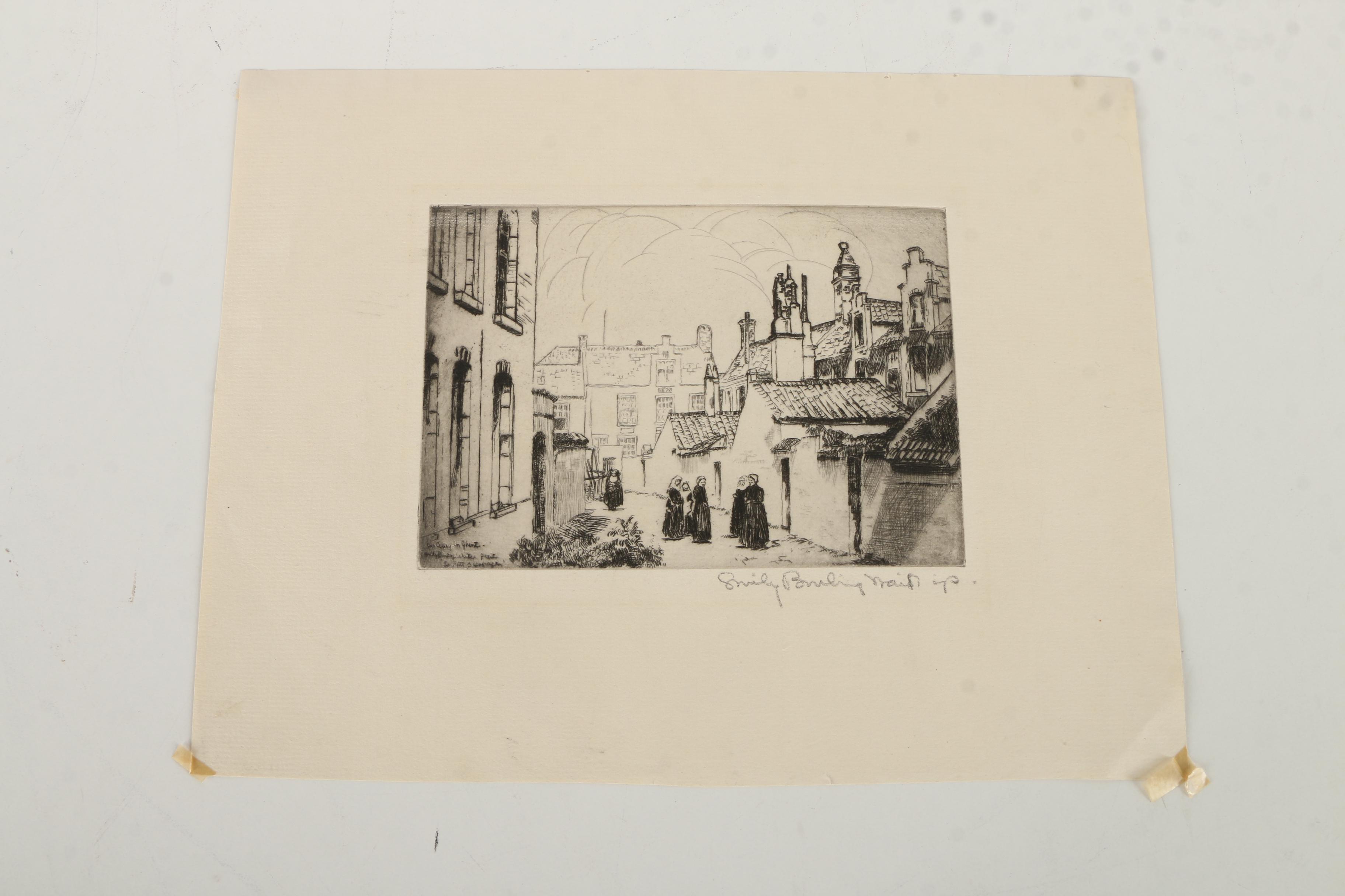 Emily B. Waite Etchings of European Cities