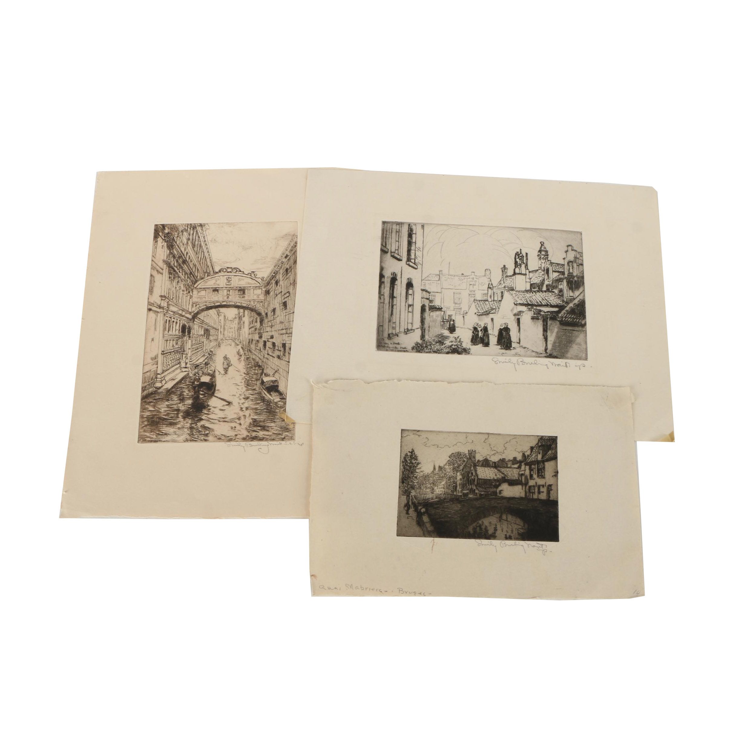 Emily B. Waite Etchings of European Cities