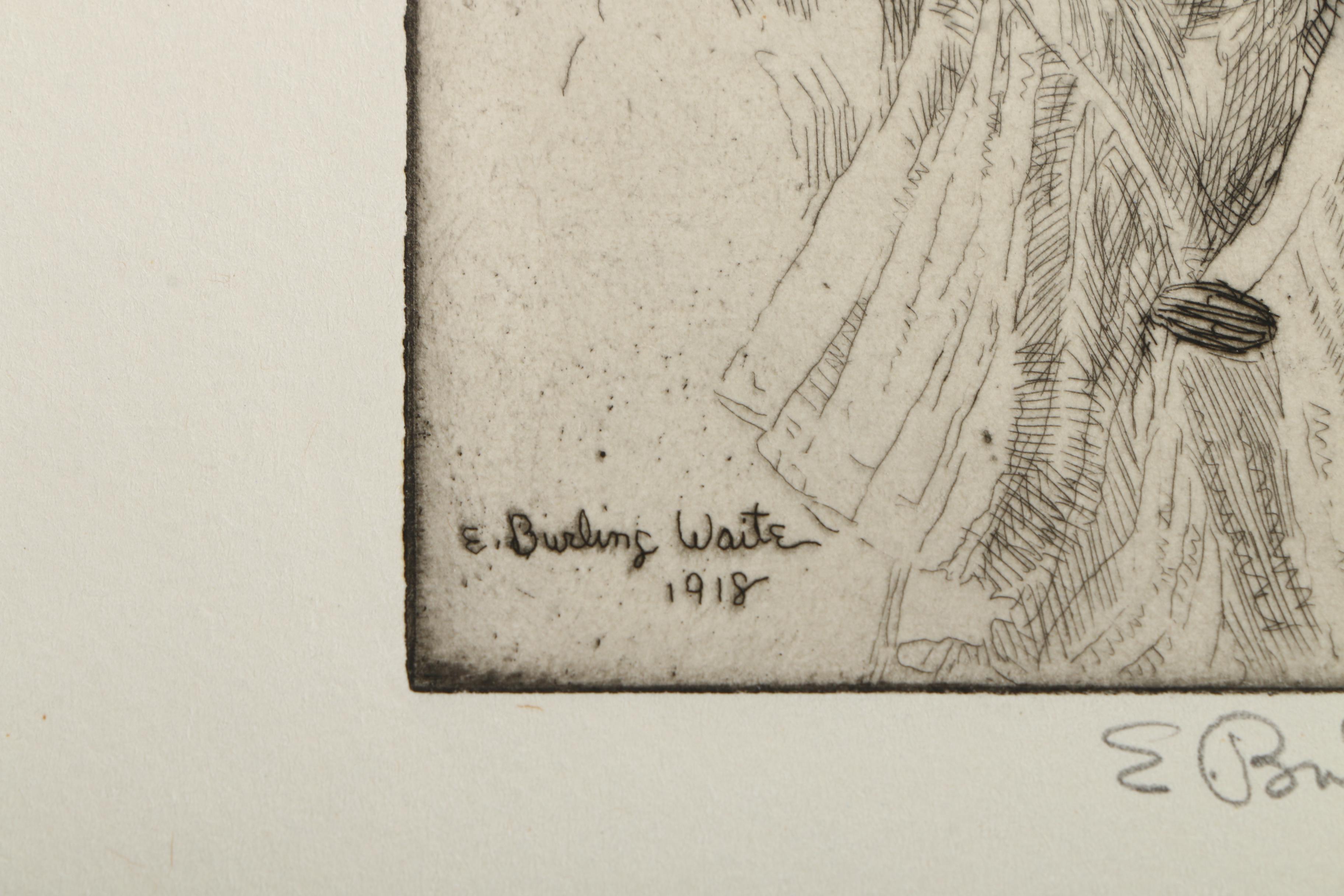 Collection of Emily B. Waite Etchings of Female Portraits