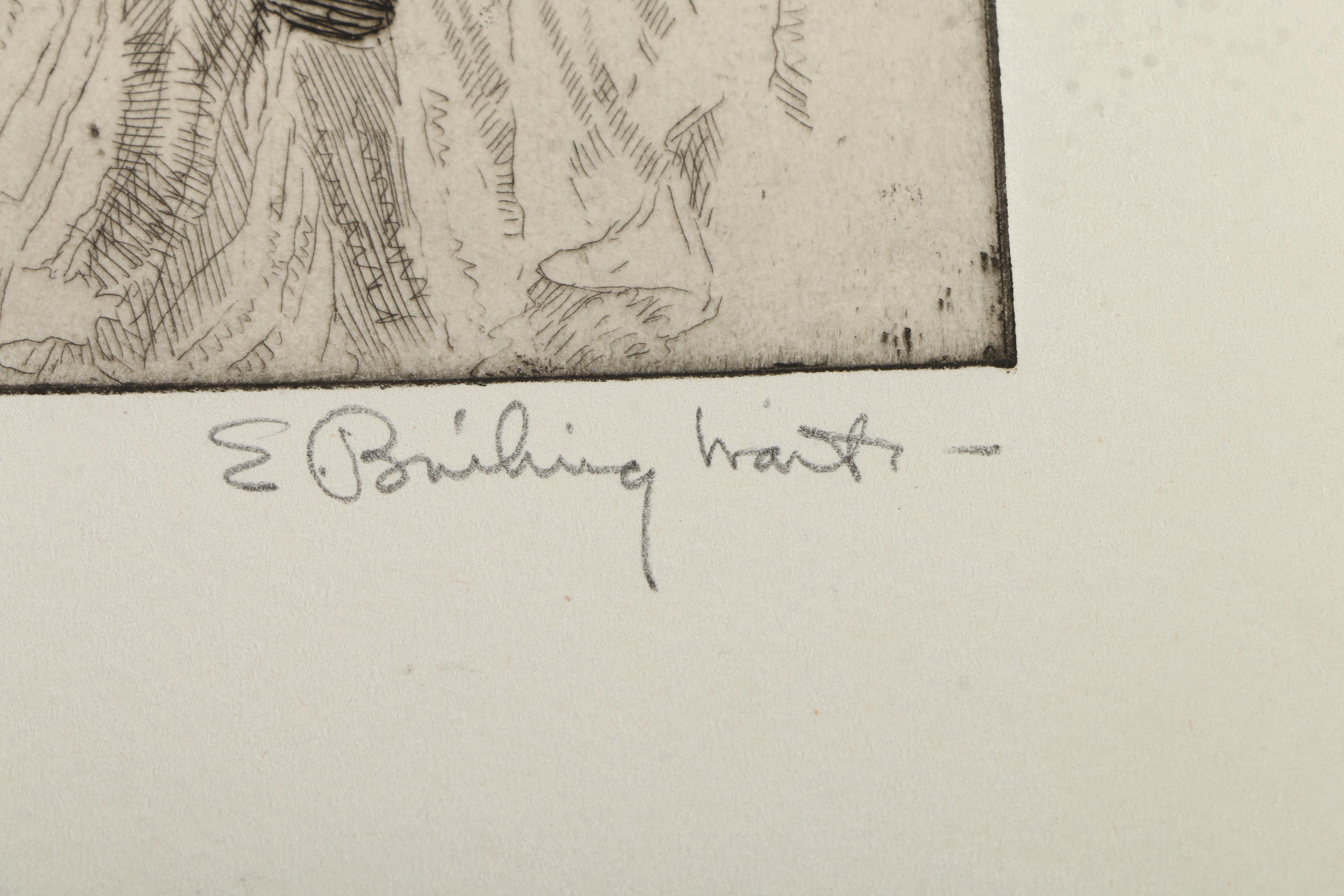 Collection of Emily B. Waite Etchings of Female Portraits