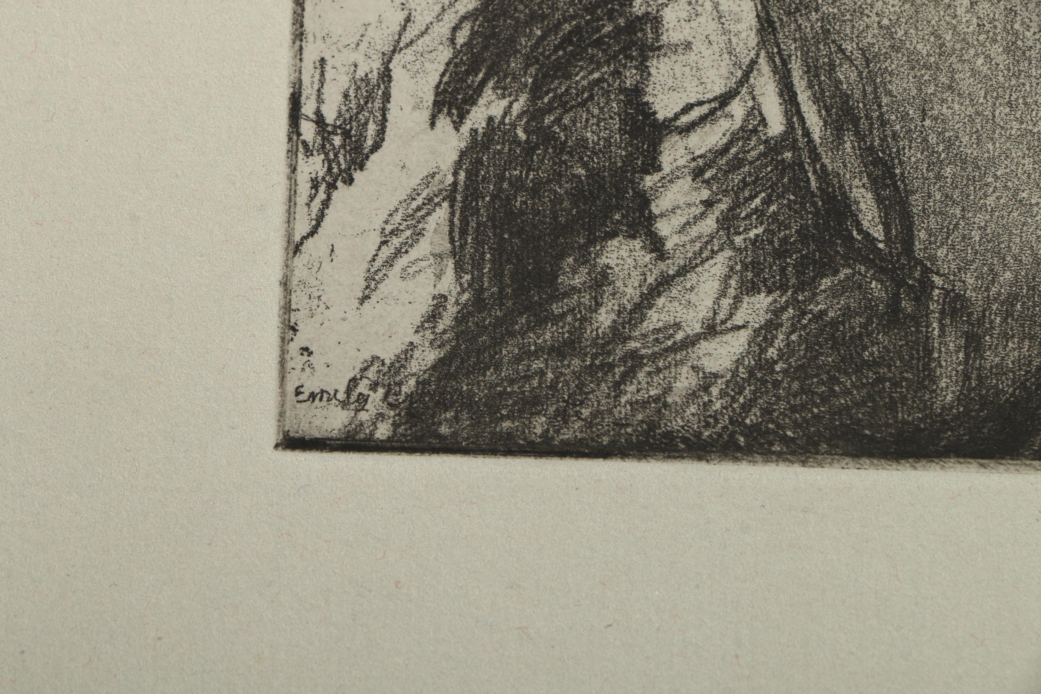 Collection of Emily B. Waite Etchings of Female Portraits