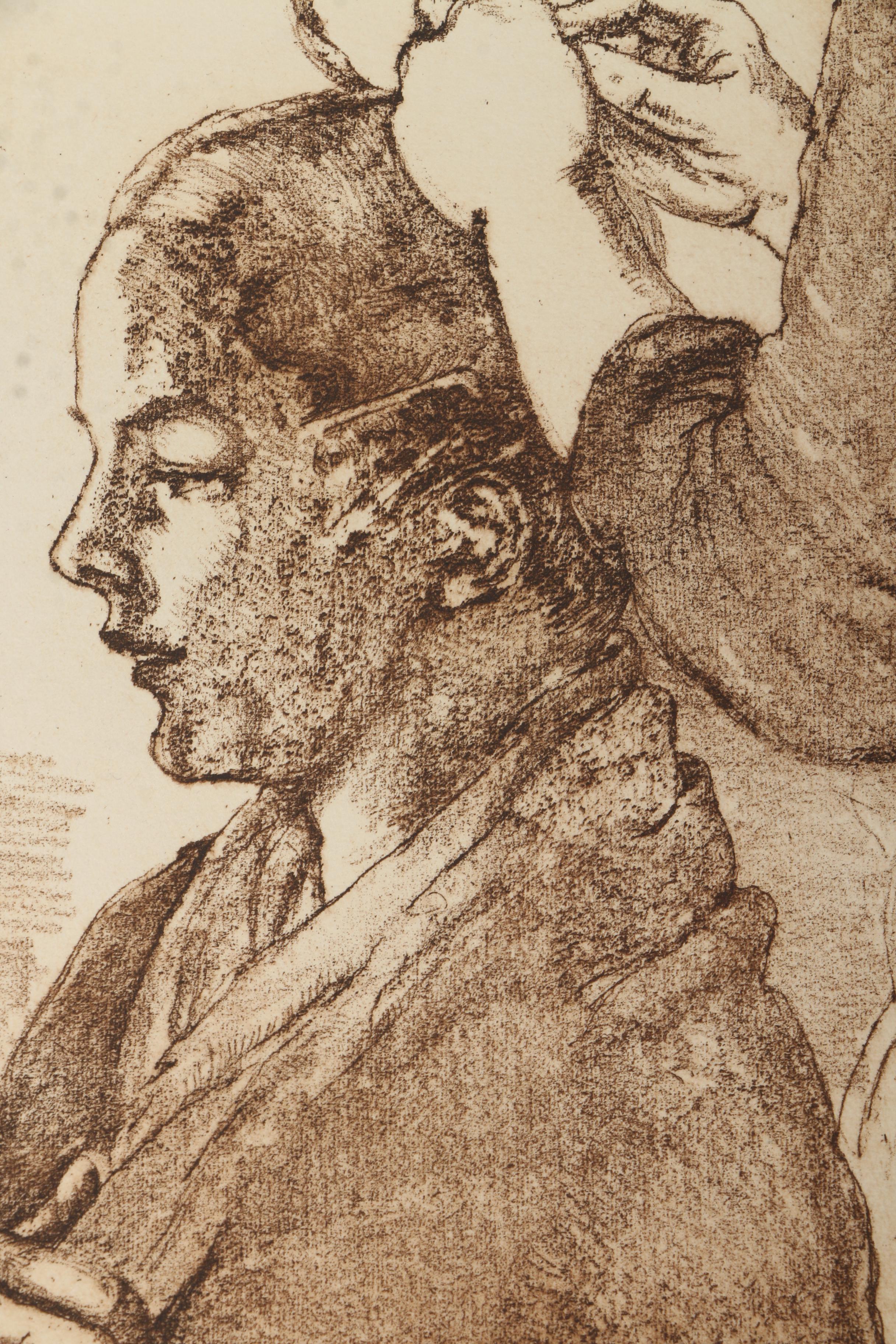 Collection of Emily B. Waite Etchings of Female Profiles