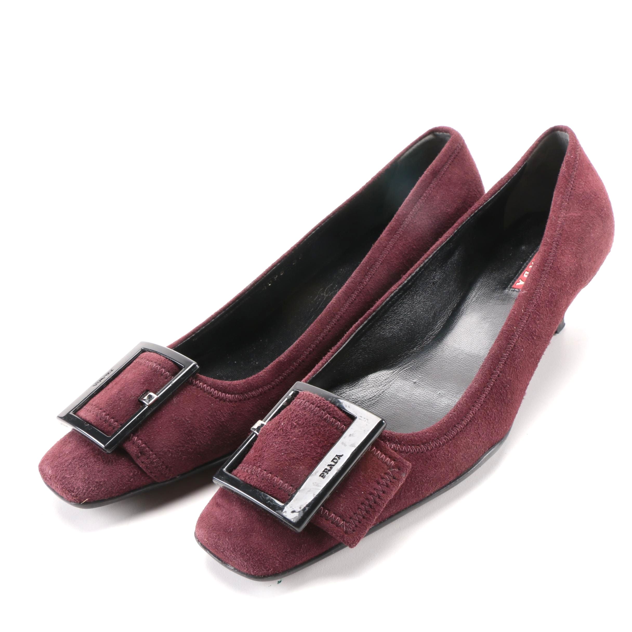 Prada Suede Kitten Heels