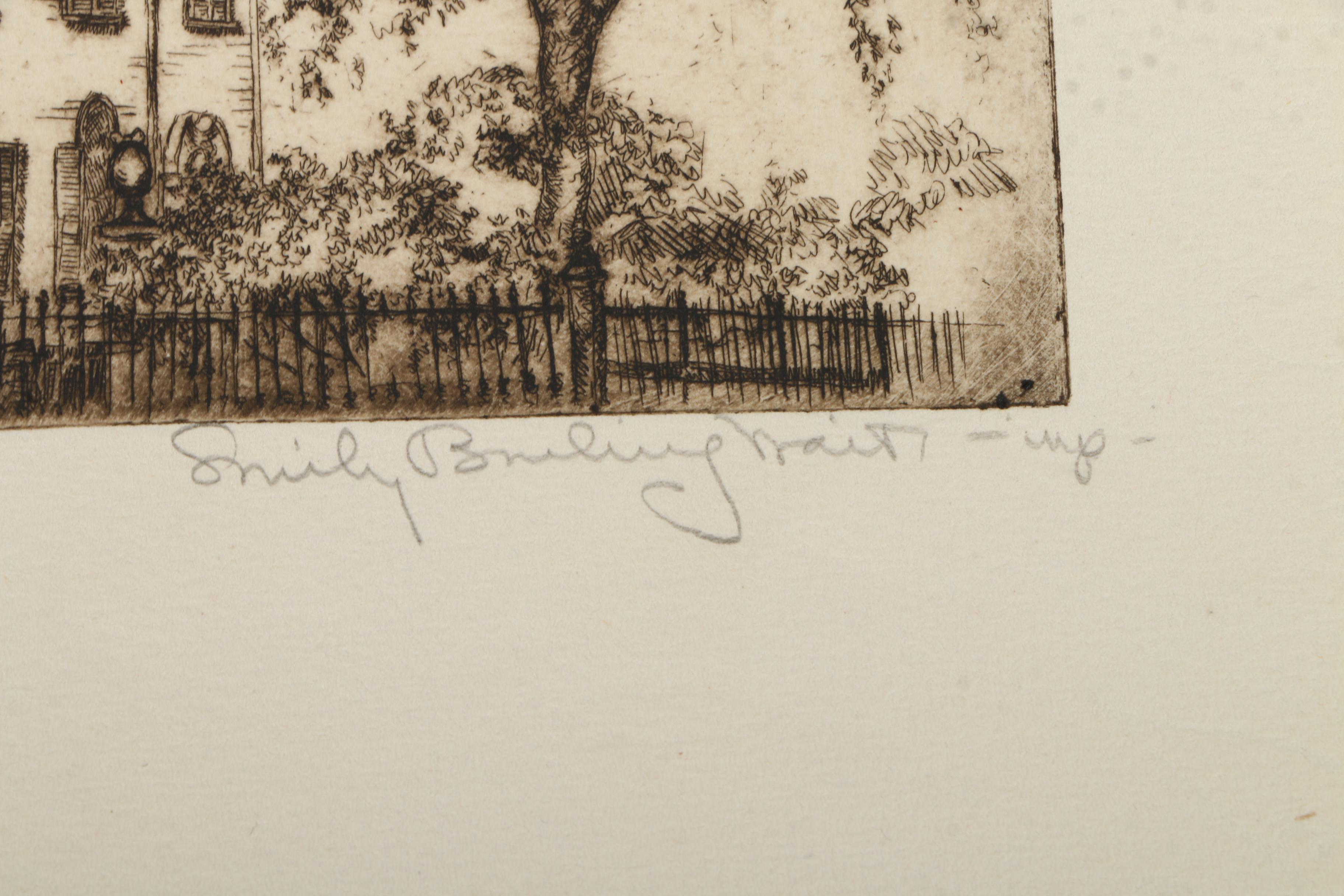 Collection of Emily B. Waite Etchings of Architectural Figures