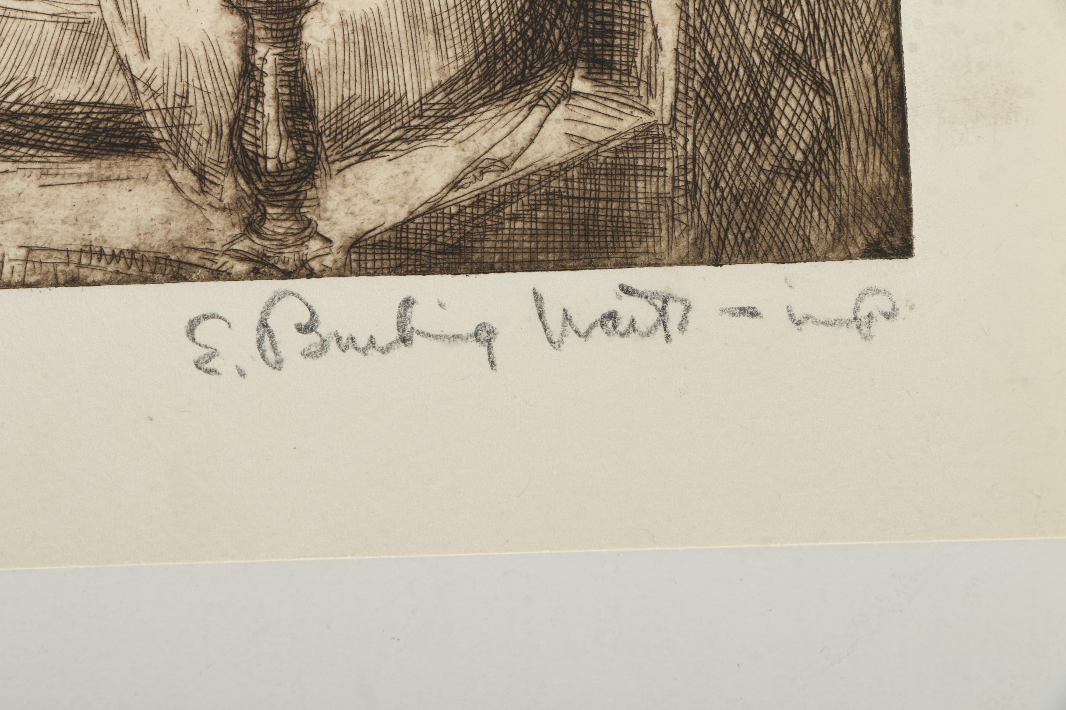 Emily B. Waite Etchings of Male Portraits