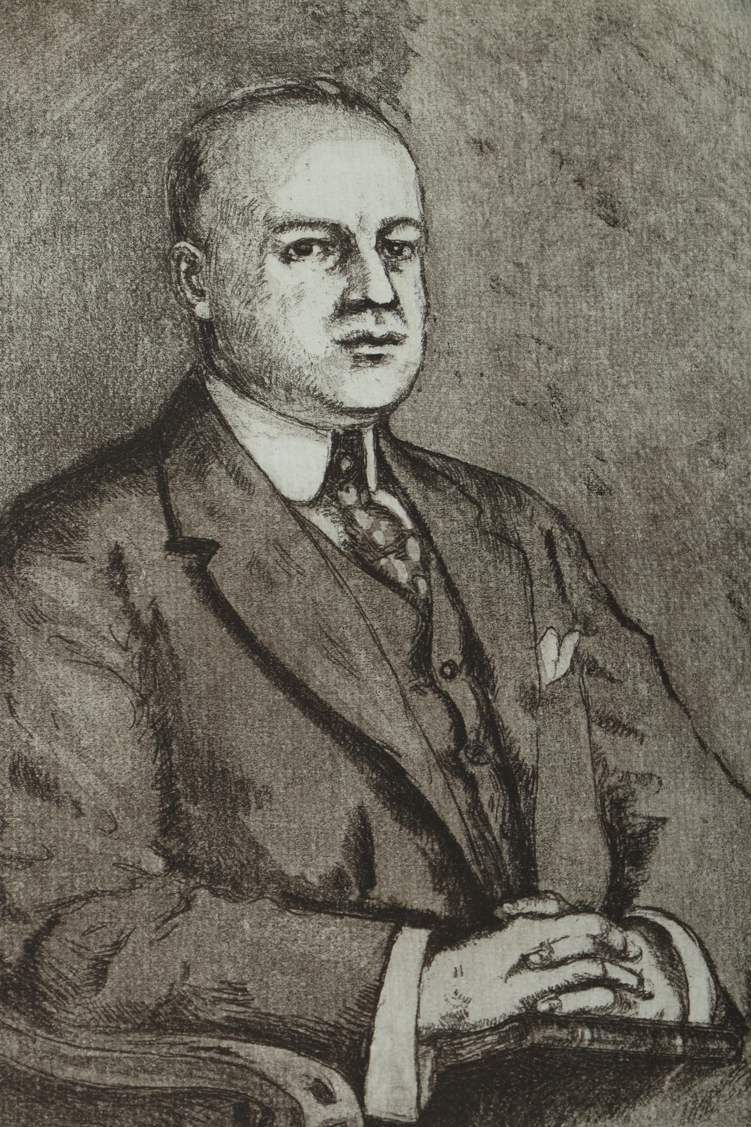 Emily B. Waite Etchings of Male Portraits