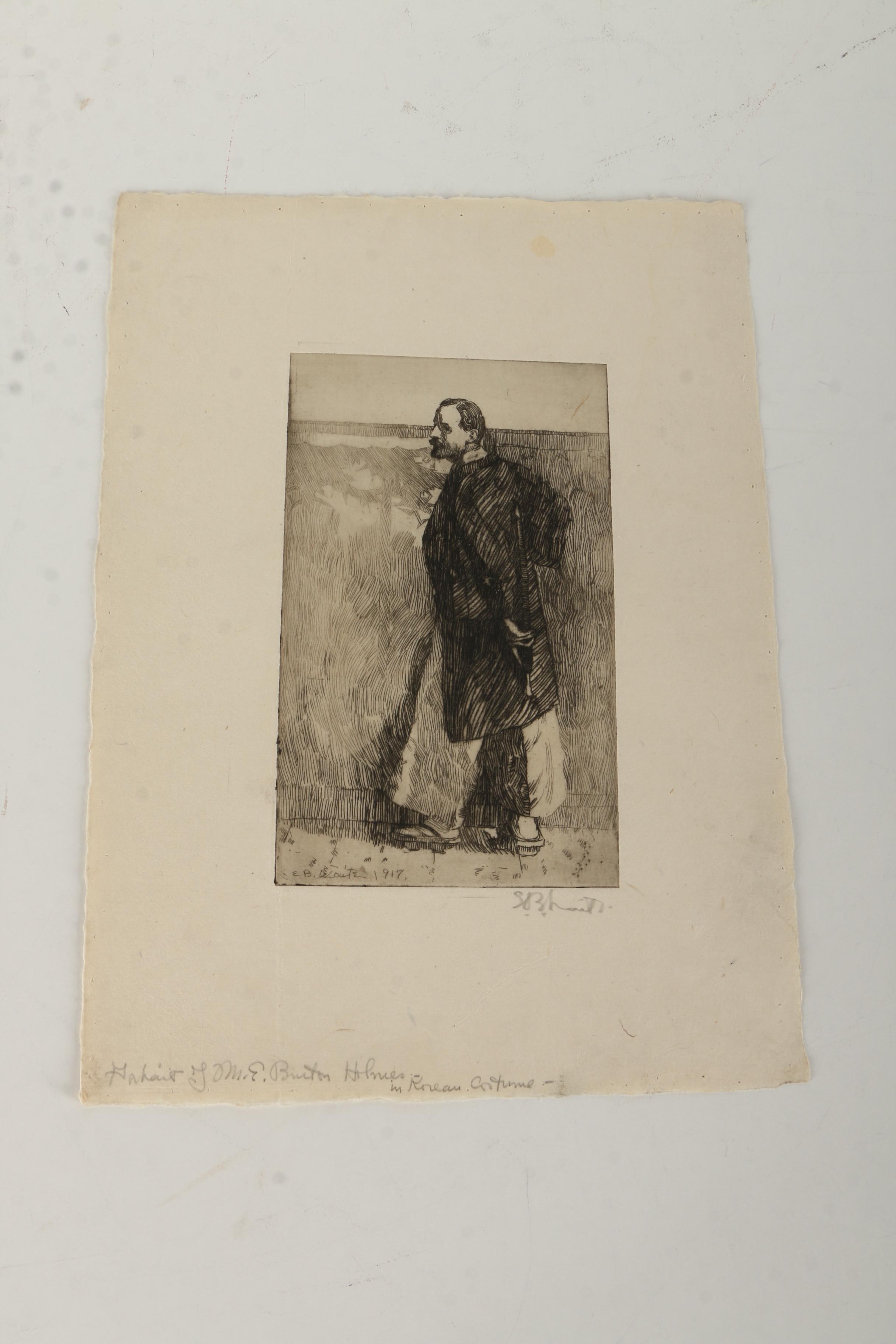 Emily B. Waite Etchings of Male Portraits