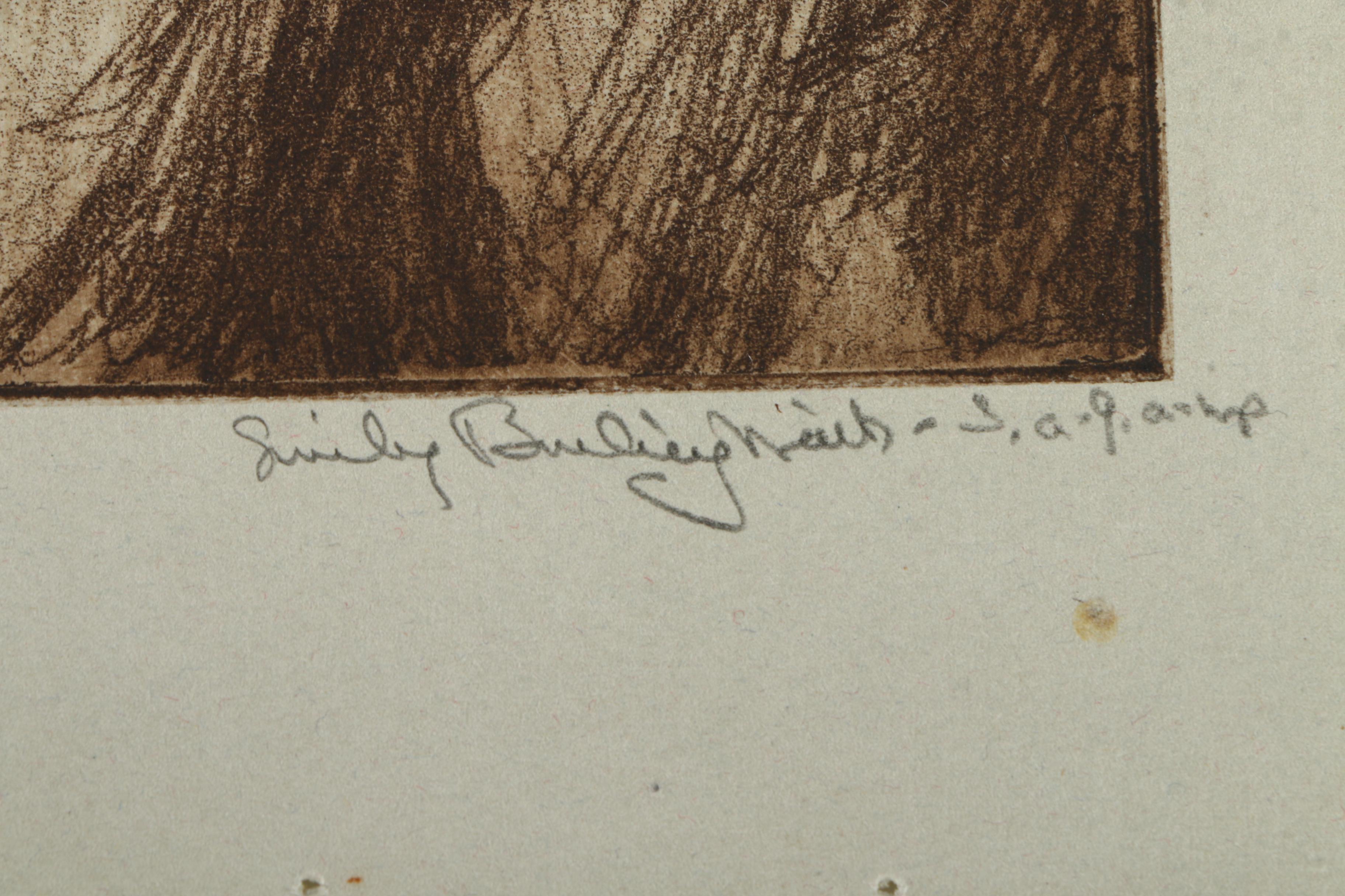 Emily B. Waite Etchings of Male Portraits