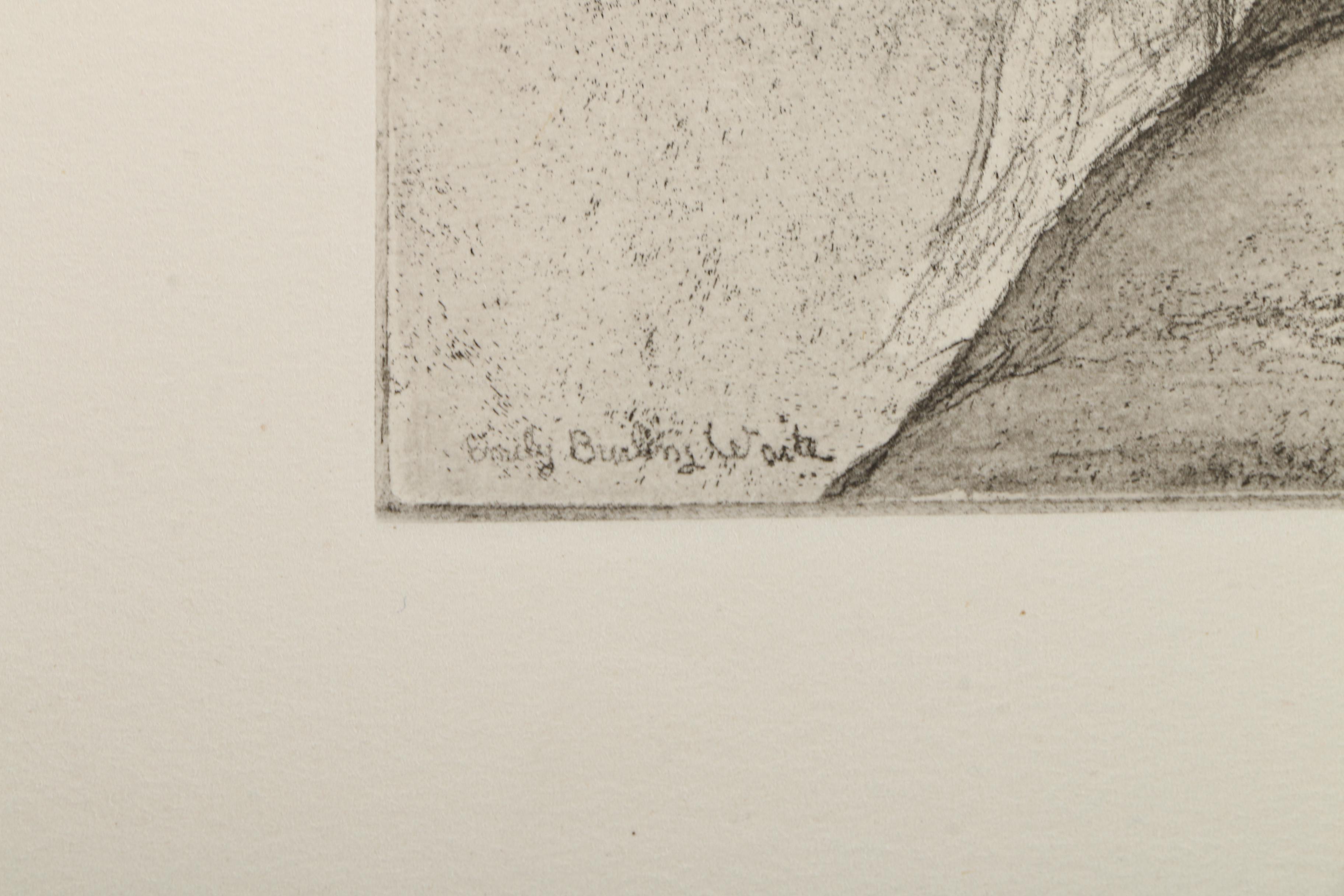 Emily B. Waite Etchings of Male Portraits Including Henri Dunant